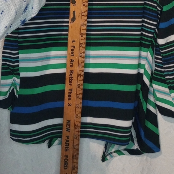 Womens Open Cardigan with cami Striped Flowy Long‎ Sleeve size PM - Picture 5 of 6